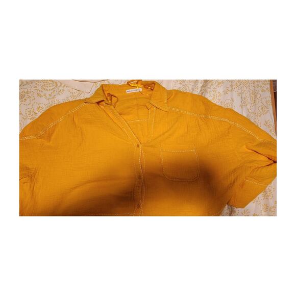 NWT AVEC LES FILLES Cotton Gauze Top & Shorts In Soft Tangerine L - Picture 8 of 9